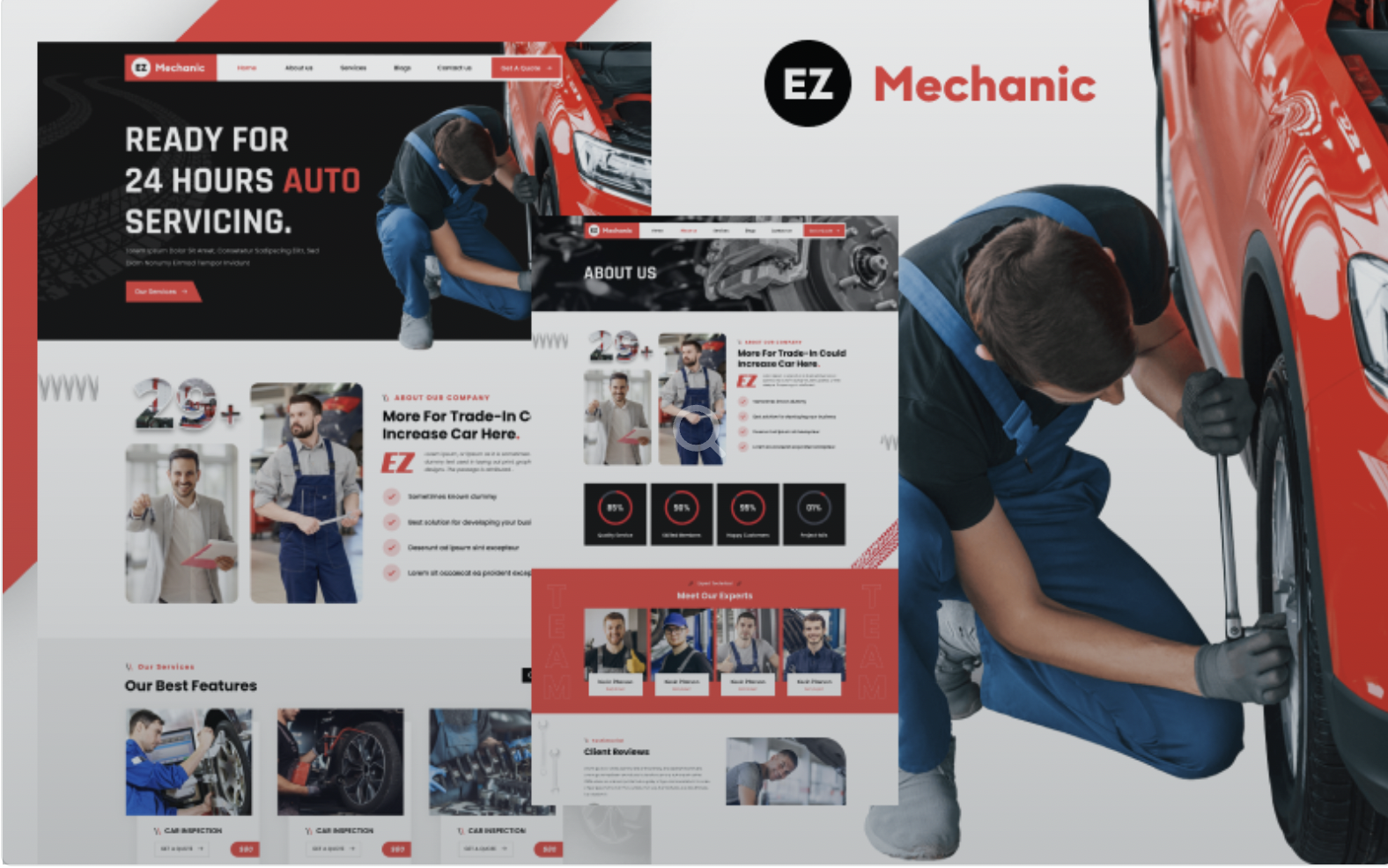 EZ-Mechanic : Lead Your Auto Repair Business Forward with WordPress WordPress Theme
