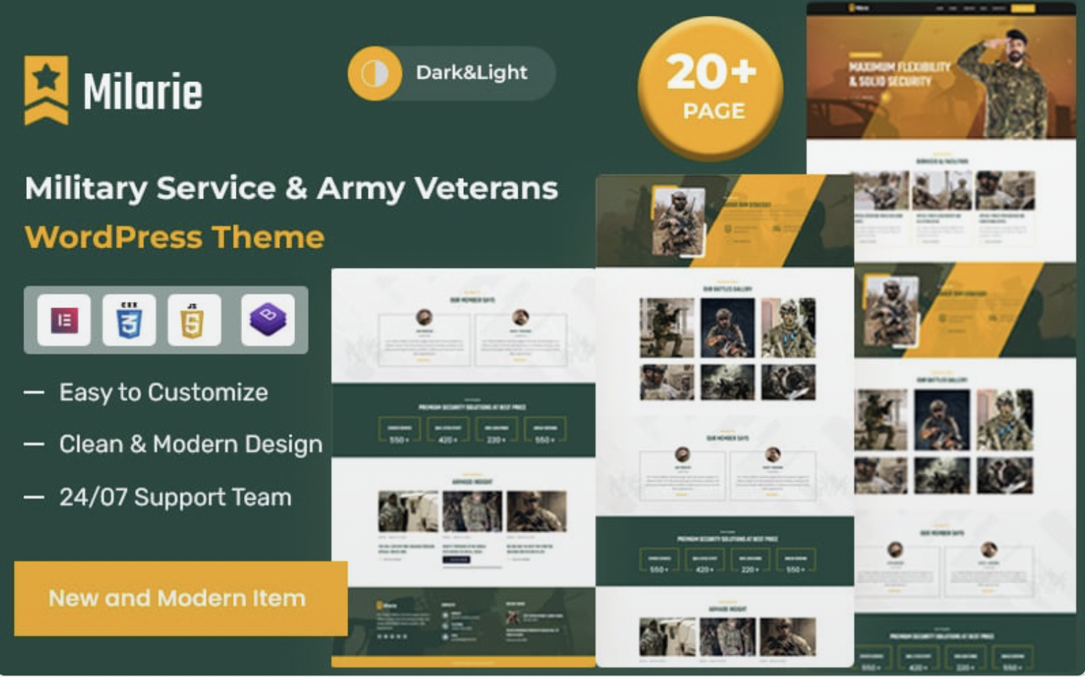 Milarie – Military Service & Army Veterans WordPress Theme