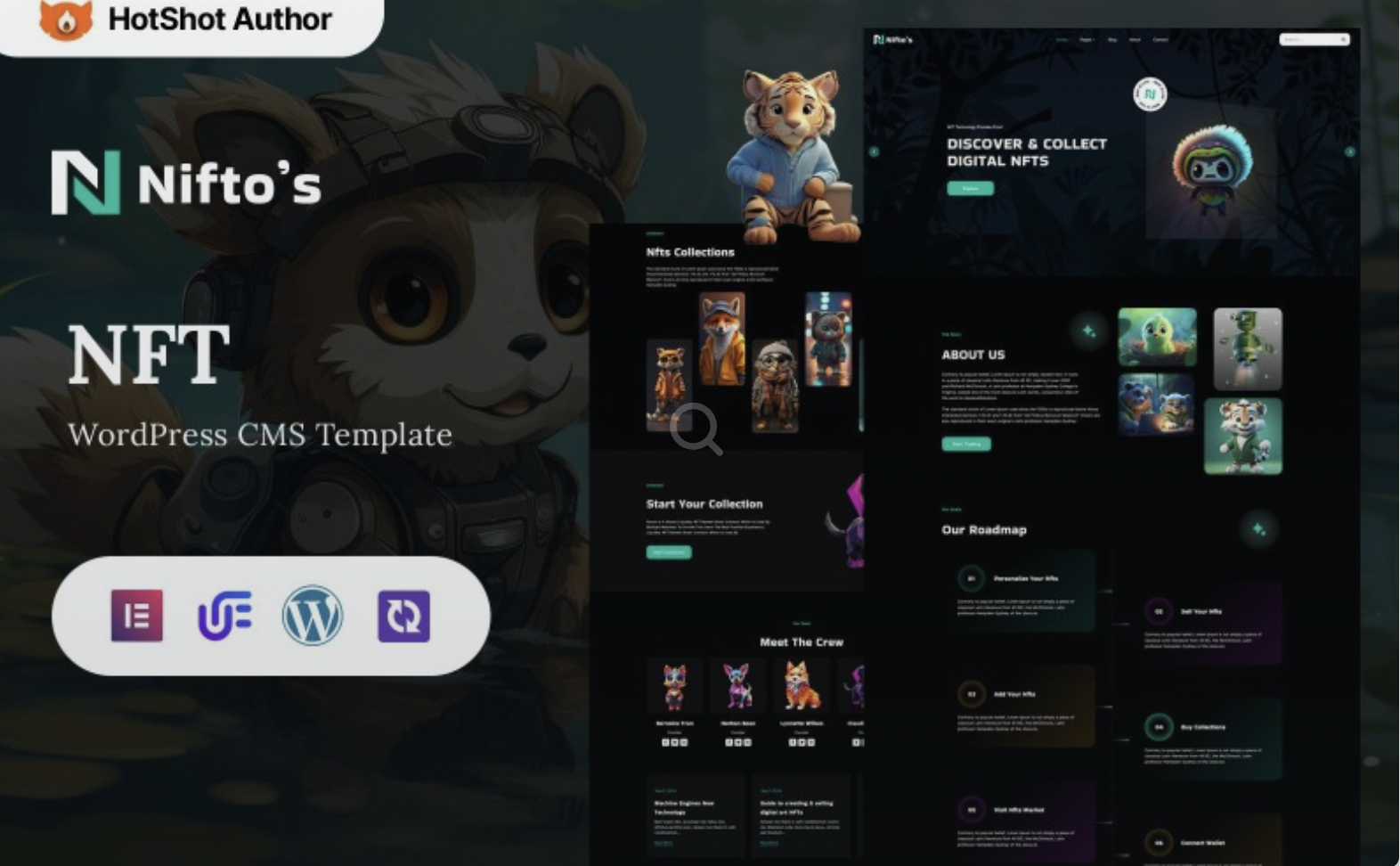 Nifto's - NFT Artistry And Digital Creations WordPress Elementor Theme WordPress Theme