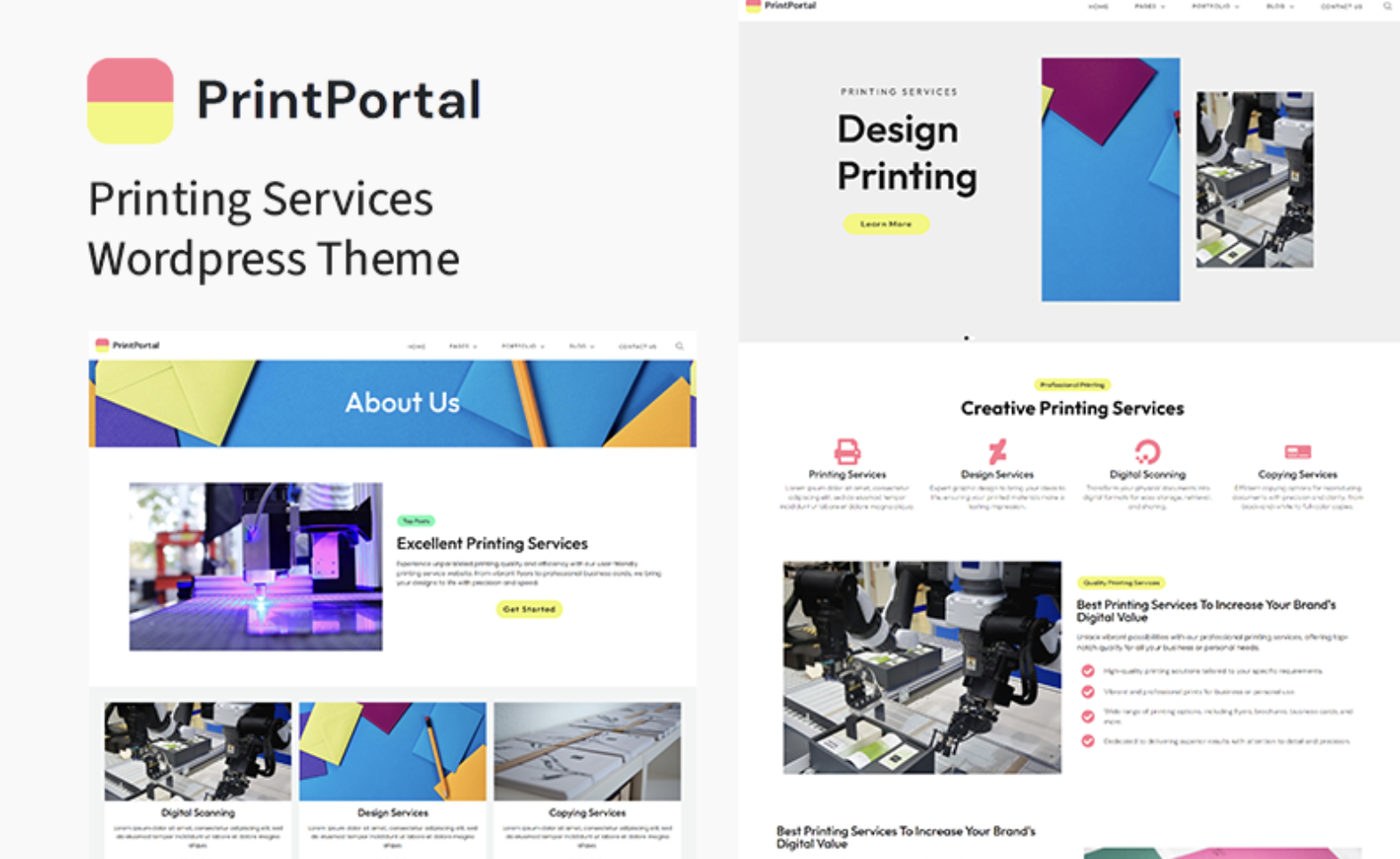 PrintPortal - Printing Service Wordpress Theme WordPress Theme