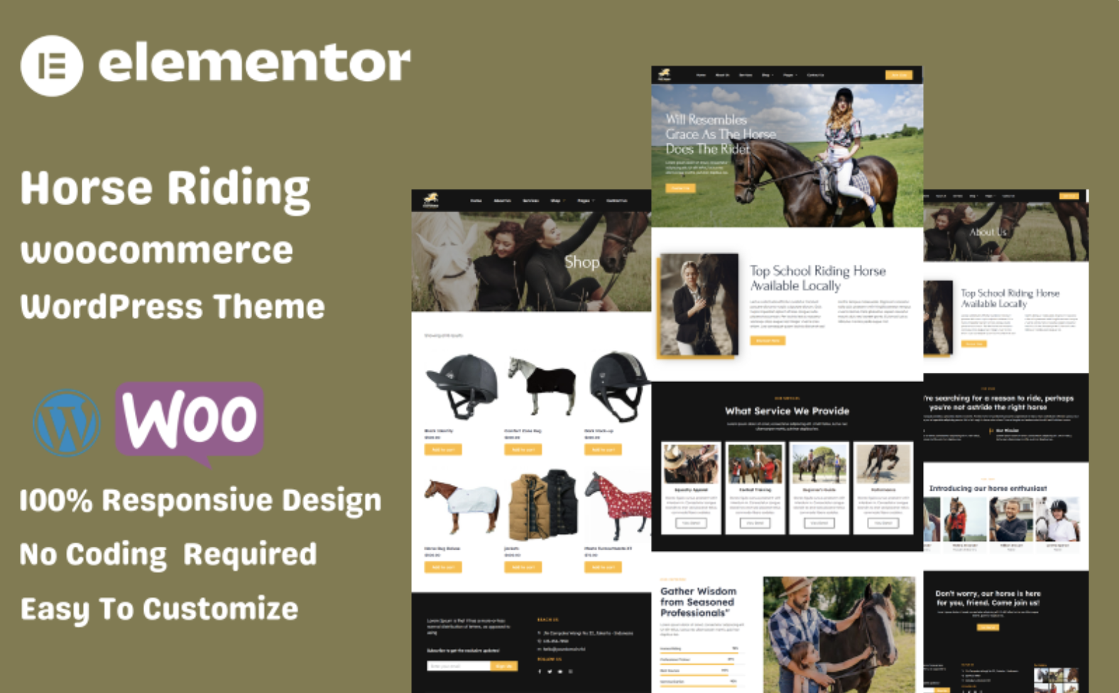 Horse Riding Elementor WooCommerce WordPress Theme
