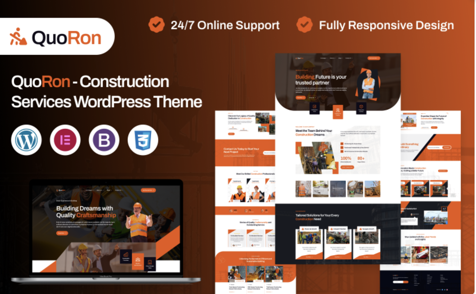 Quoron - Construction Service WordPress Theme