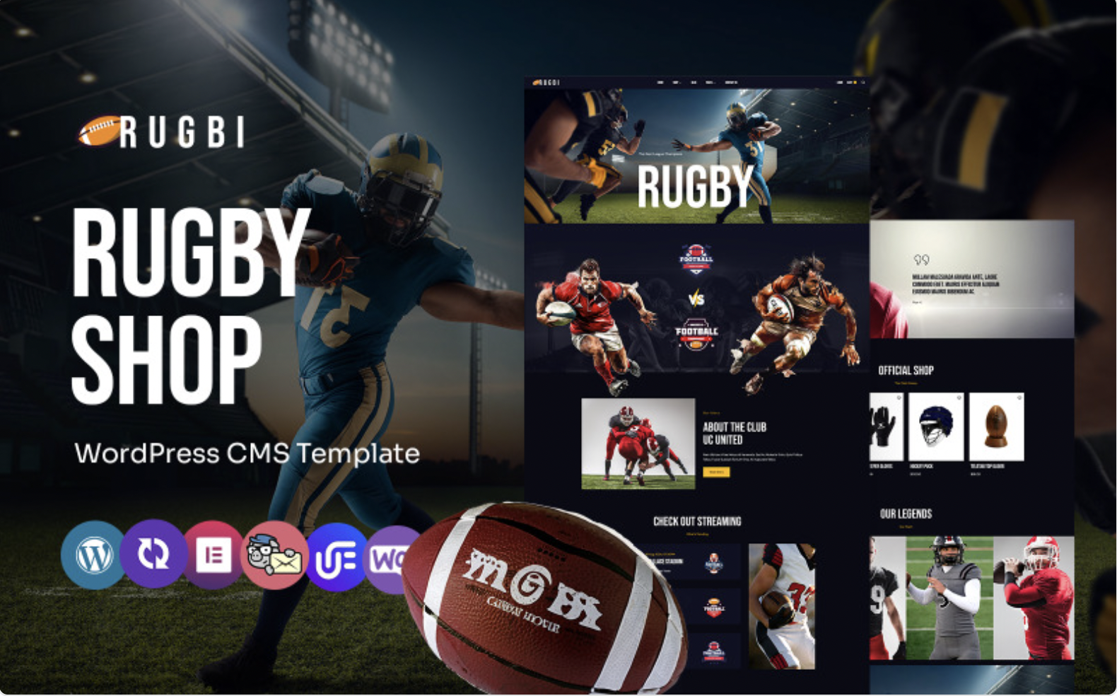 Rugbi - Football And Sport Clubs Multipurpose WordPress Elementor Theme WordPress Theme