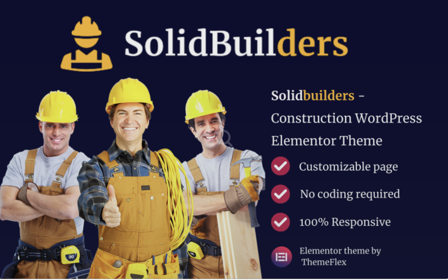 Solidbuilder - Constraction WordPress Elementor Theme WordPress Theme