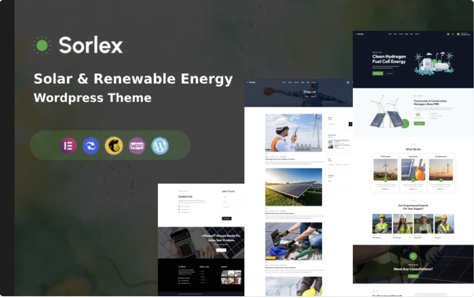 Sorlex - Solar & Renewable Energy Wordpress Theme WordPress Theme