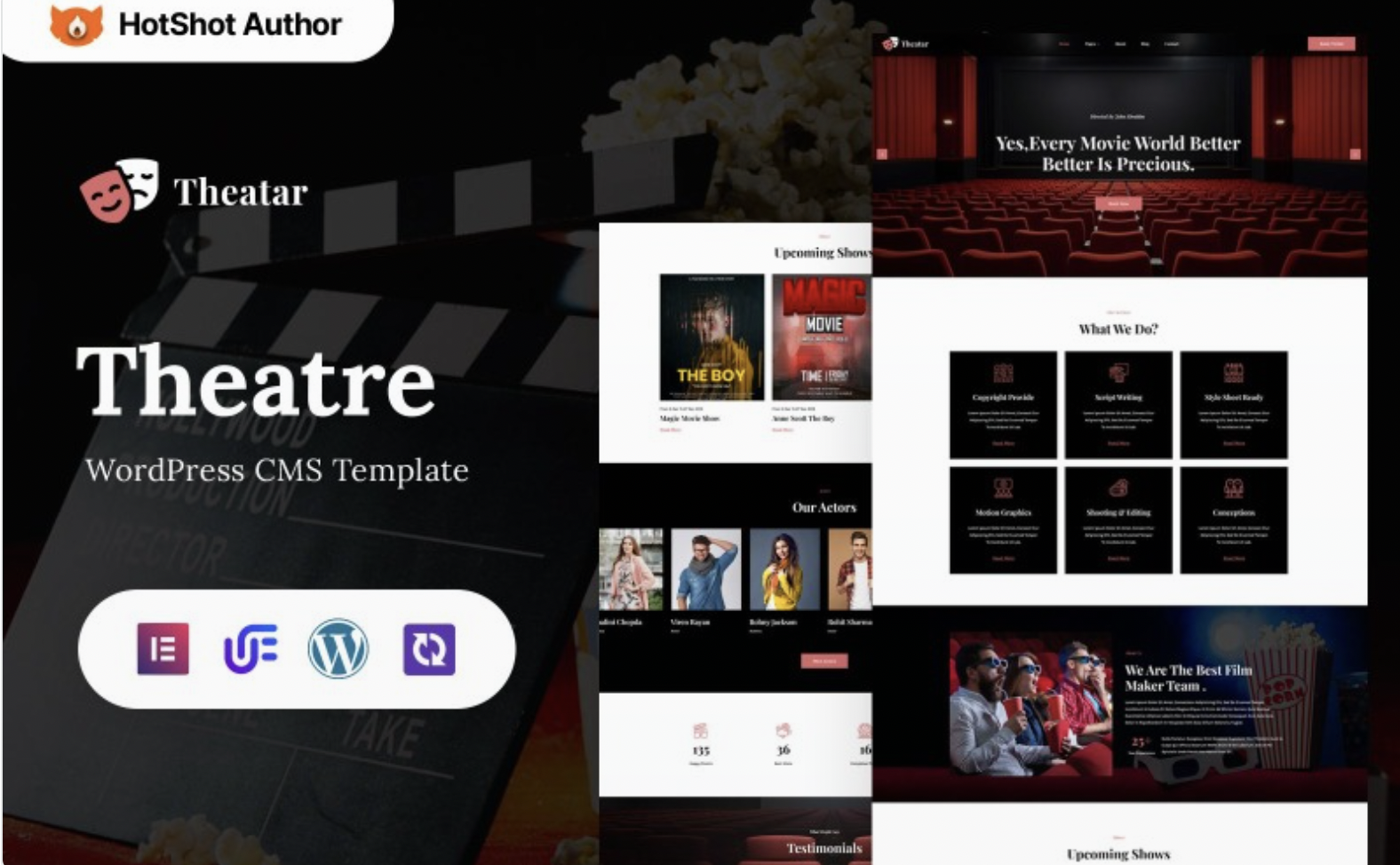 Theatar - Theater Responsive WordPress Elementor Theme WordPress Theme