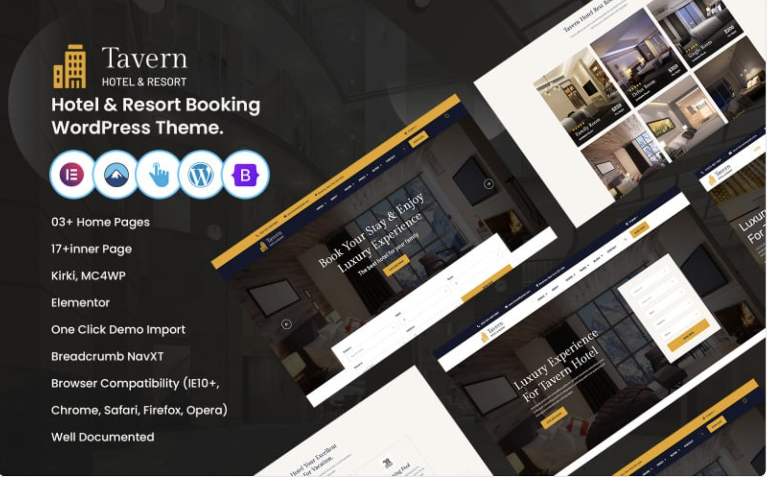Tavern - Hotel & Resort Booking Multi-Purpose WordPress Theme