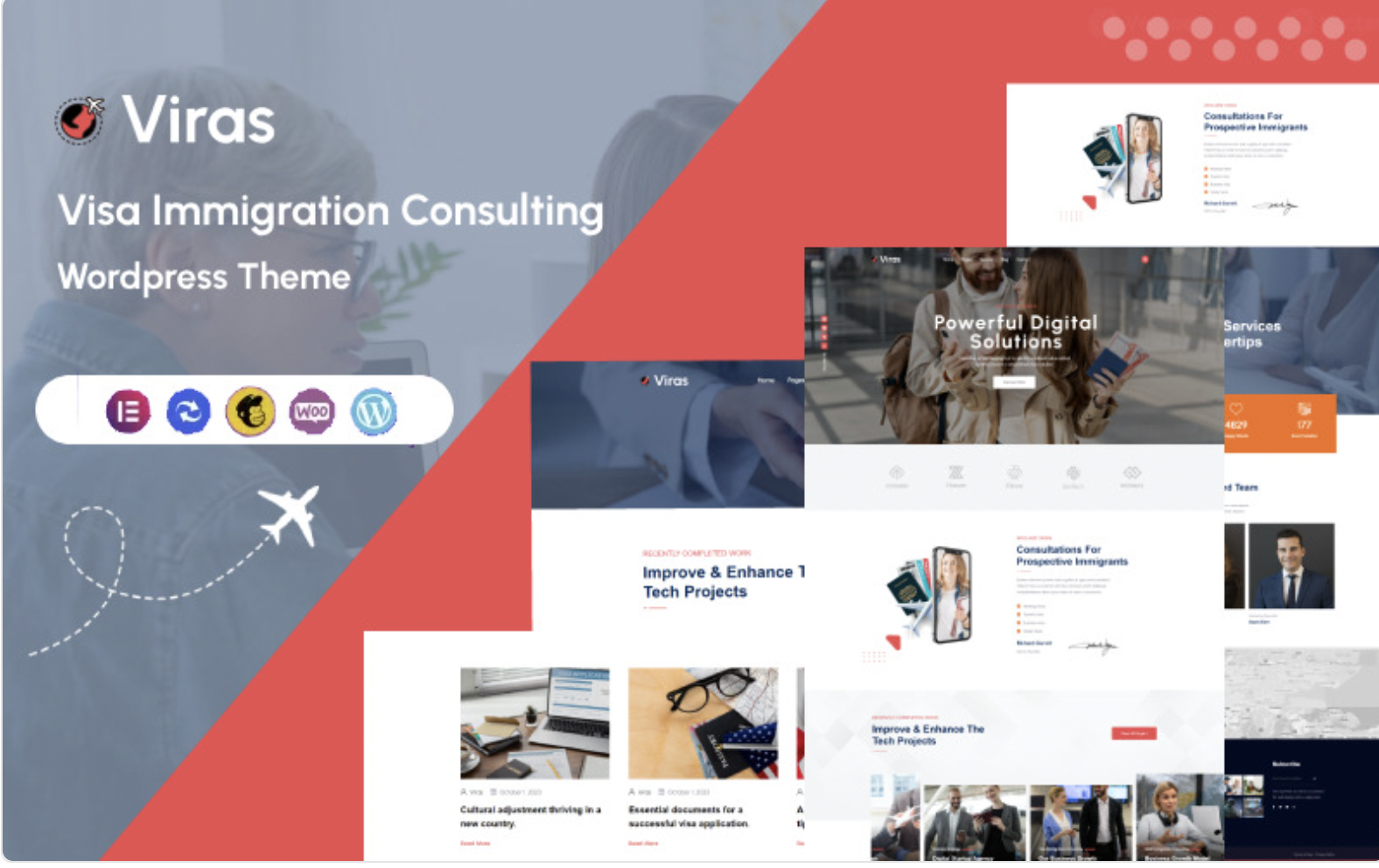 Viras - Visa Immigration Consulting Wordpress Theme WordPress Theme