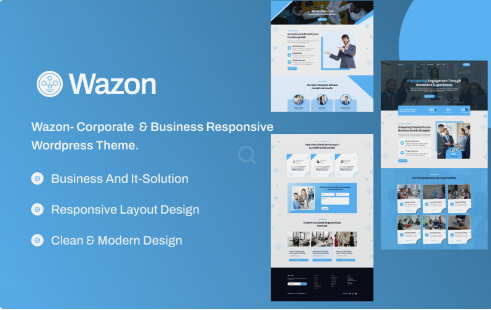 Wazon- Corporate & Business Responsive Wordpress Theme. WordPress Theme
