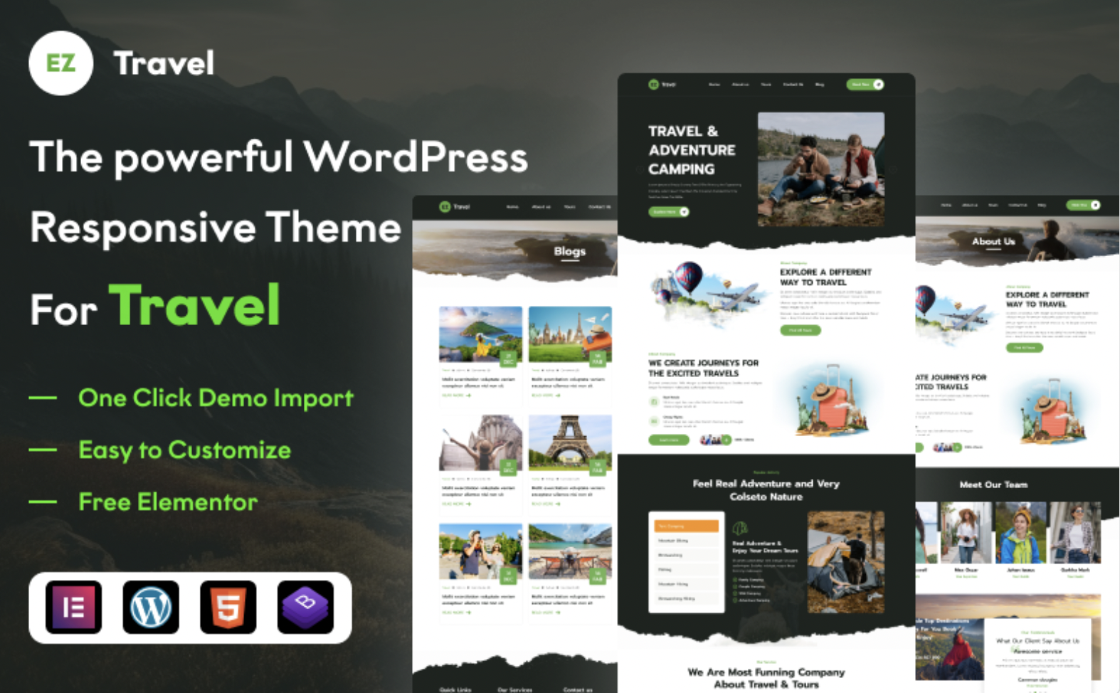 EZ Destination Travel - WordPress Theme for Travel Enthusiasts