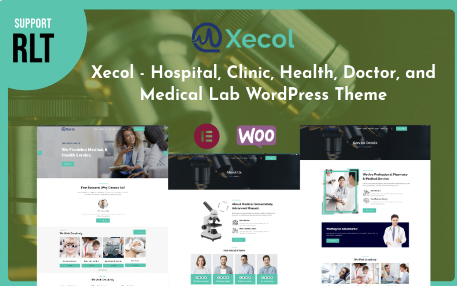 Xecol - Hospital, Diagnostic, Clinic, and Medical Lab Elementor Multipurpose WordPress Theme