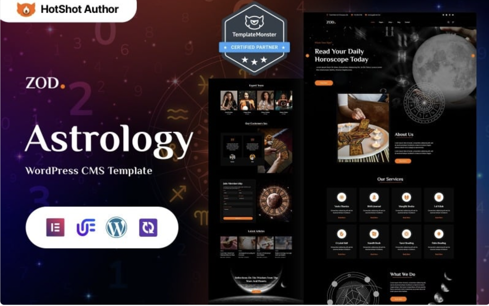 Zodiec - Astrology And Horoscope WordPress Elementor Theme WordPress Theme