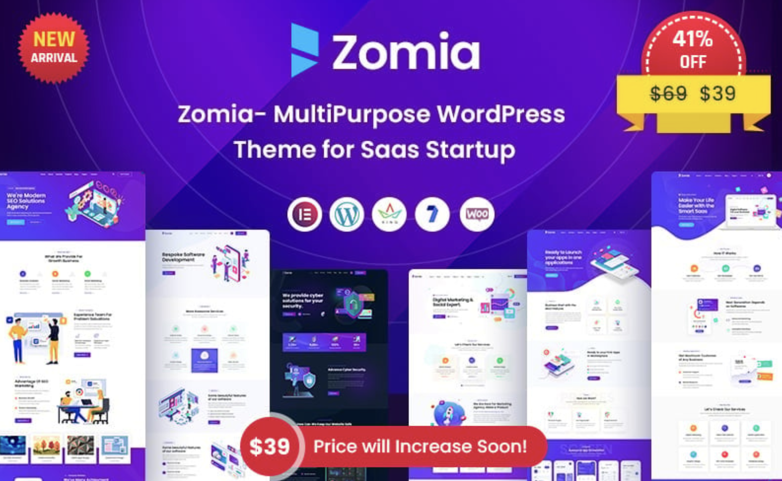Zomia - Saas Software & Startup Agency WordPress Theme