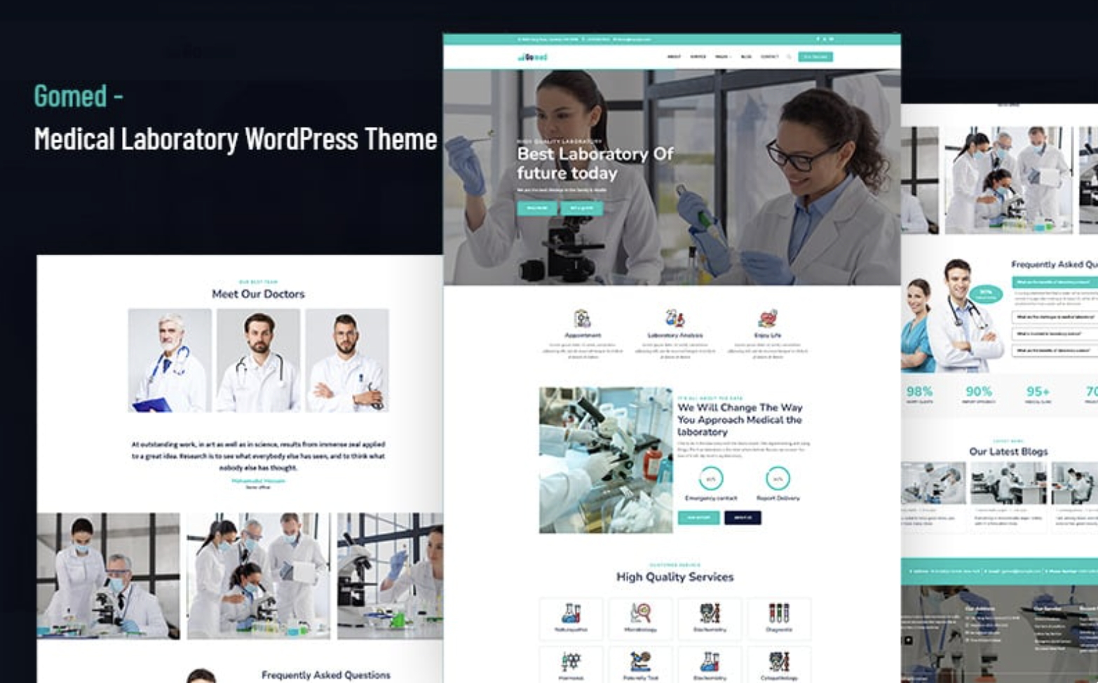 Gomed - Medical Laboratory Hospital, Diagnostic, Clinic, Health Elementor WordPress Theme