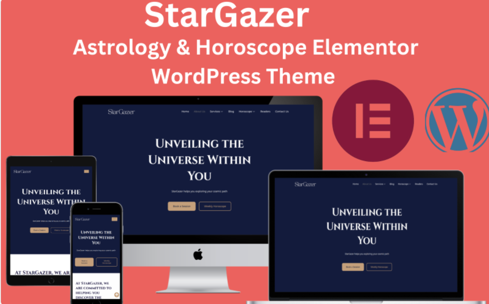 StarGazer - Astrology & Horoscope Elementor WordPress Theme