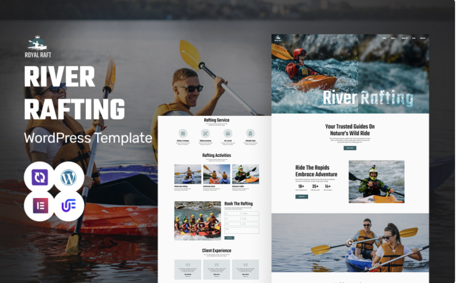 Raftting - River Rafting And Outdoor Adventure Sports WordPress Elementor Theme WordPress Theme