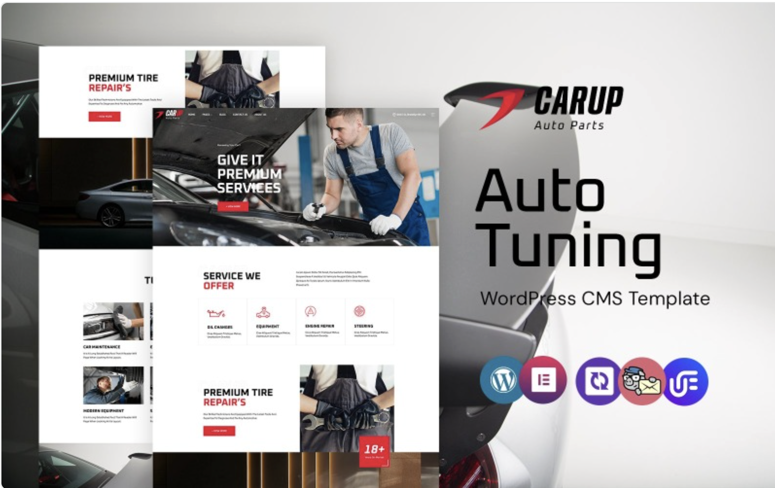 Carup - Auto Parts And Tuning WordPress Elementor Theme WordPress Theme