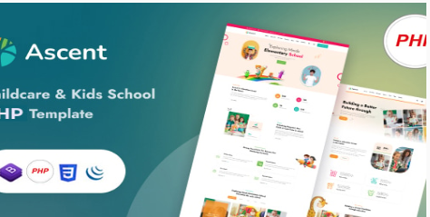 Ascent - Childcare & Kids Education PHP Template