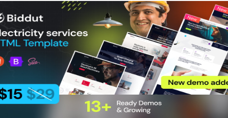 Biddut – Electricity Services HTML Template