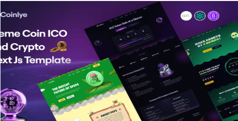 Coinlye - Meme coin ICO & Crypto Next Js Template