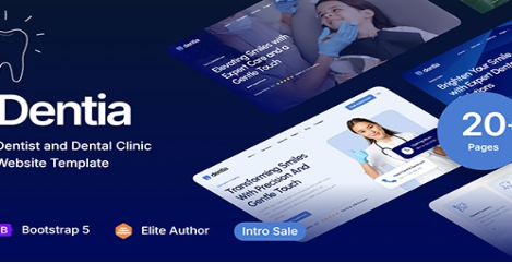Dentist & Dental Clinic Web Template - Dentia