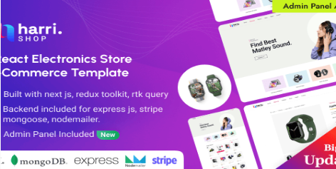 Harri – eCommerce React Next js + Admin Panel
