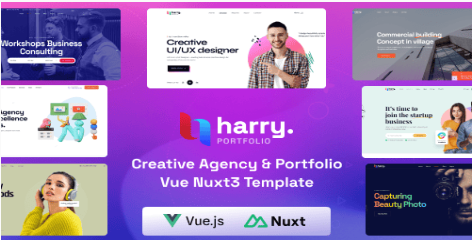 Harry - Creative Agency Vue Nuxt 3 Template