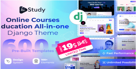 HiStudy Online Courses Education Django 5 Template
