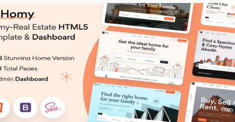 Homy - Real Estate HTML5 Template & Dashboard
