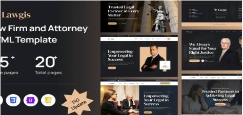 Lawgis - Law Firm and Attorney HTML Template