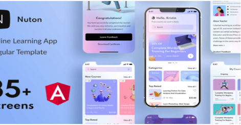 Nuton – Online Learning Platform Angular App