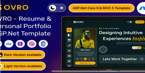 Ovro – ASP.Net Core 9 & MVC 5 Personal Portfolio
