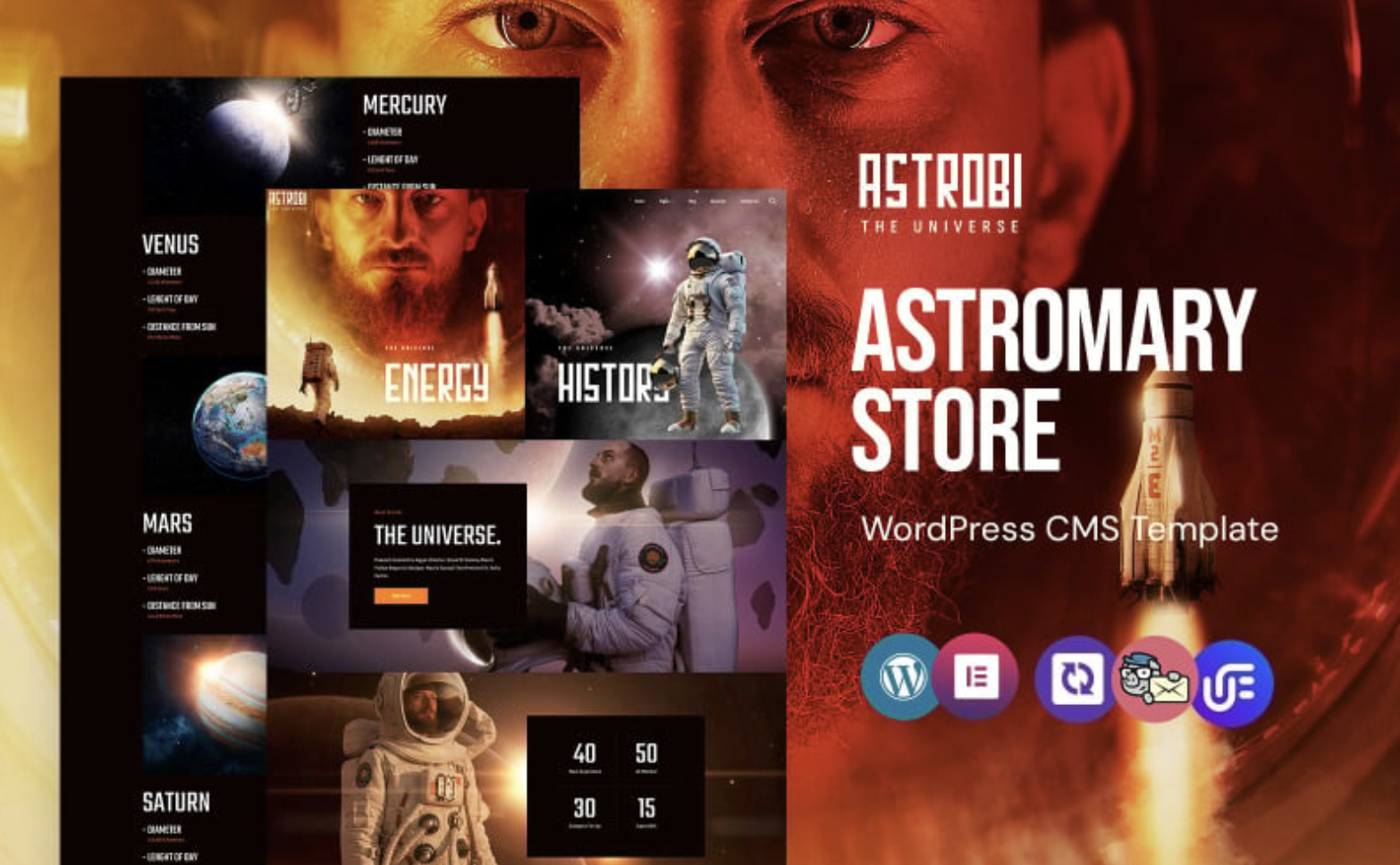 Astrobi - Astronomy WordPress Elementor Theme WordPress Theme
