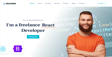 Selfown - React Personal Portfolio Template
