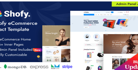 Shofy – eCcommerce Next js Template + Admin panel