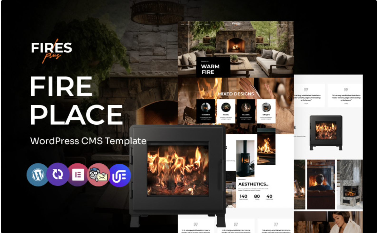 FiresPlus - Fireplace Multipurpose WordPress Elementor Theme WordPress Theme