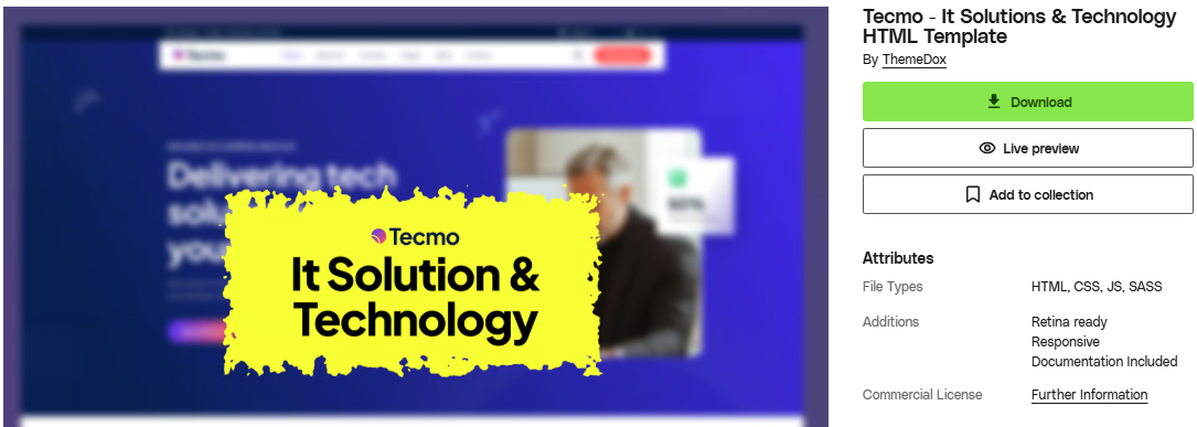 Tecmo - It Solutions & Technology HTML Template
