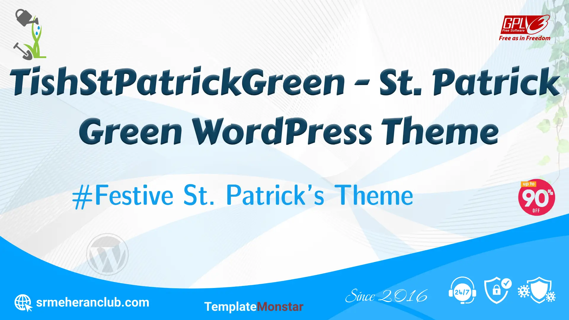 TishStPatrickGreen – St. Patrick Green WordPress Theme — Theme by Templatemonster
