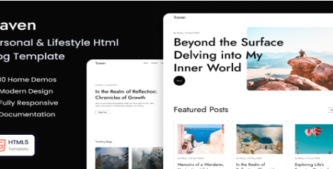 Traven - Personal & Lifestyle Blog HTML Template1.0