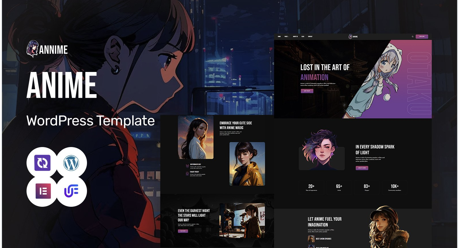 Annime - Anime And Manga WordPress Elementor Theme WordPress Theme
