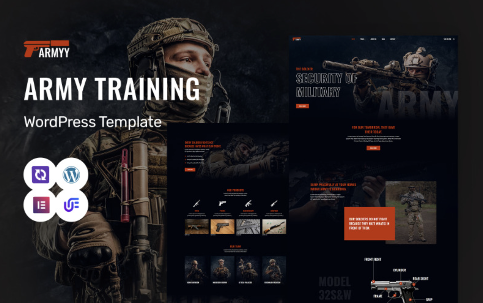 Armyy - Military And Army Training School WordPress Elementor Theme WordPress Theme