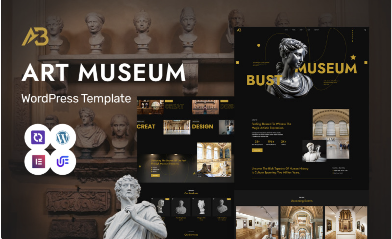 AartBust - Art Gallery And Museum WordPress Elementor Theme WordPress Theme