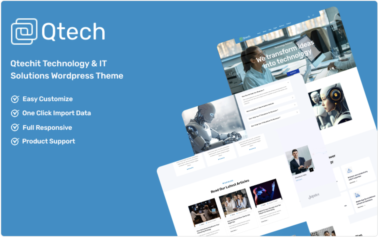 qtechit - Technology & IT Solutions WordPress Theme