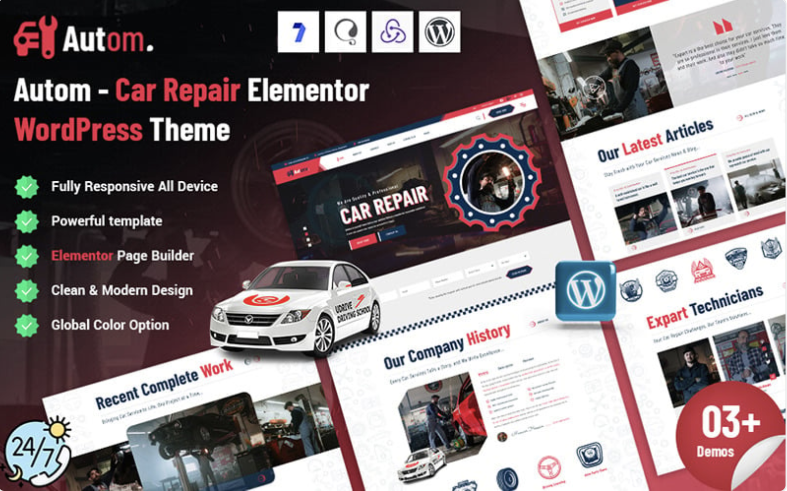 Autom - Car Repair Elementor WordPress Theme