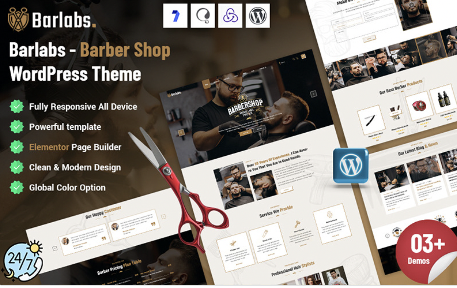 Barlabs - Barber Shop WordPress Theme
