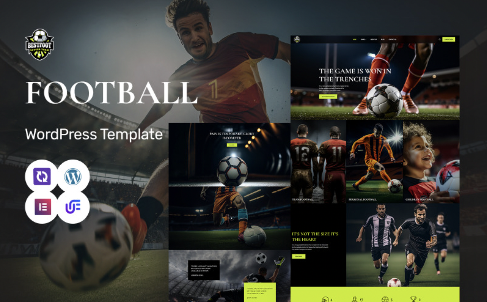Bestfoot - Football Club, Football Coaching And Training WordPress Elementor Theme WordPress Theme