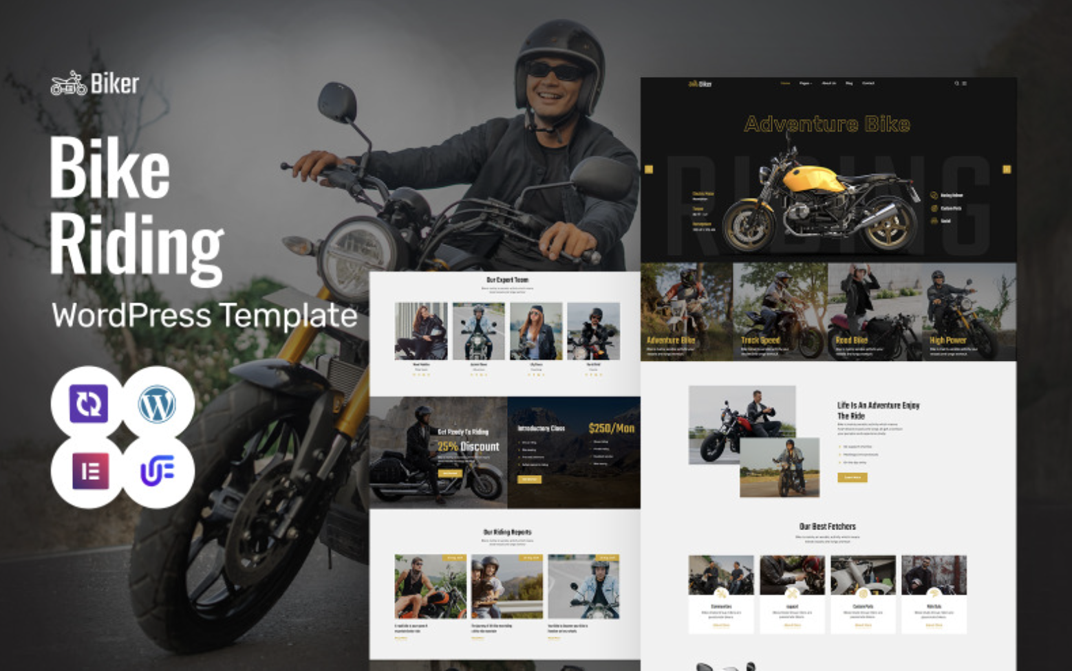Biker - Motor Sports And Racing WordPress Elementor Theme WordPress Theme