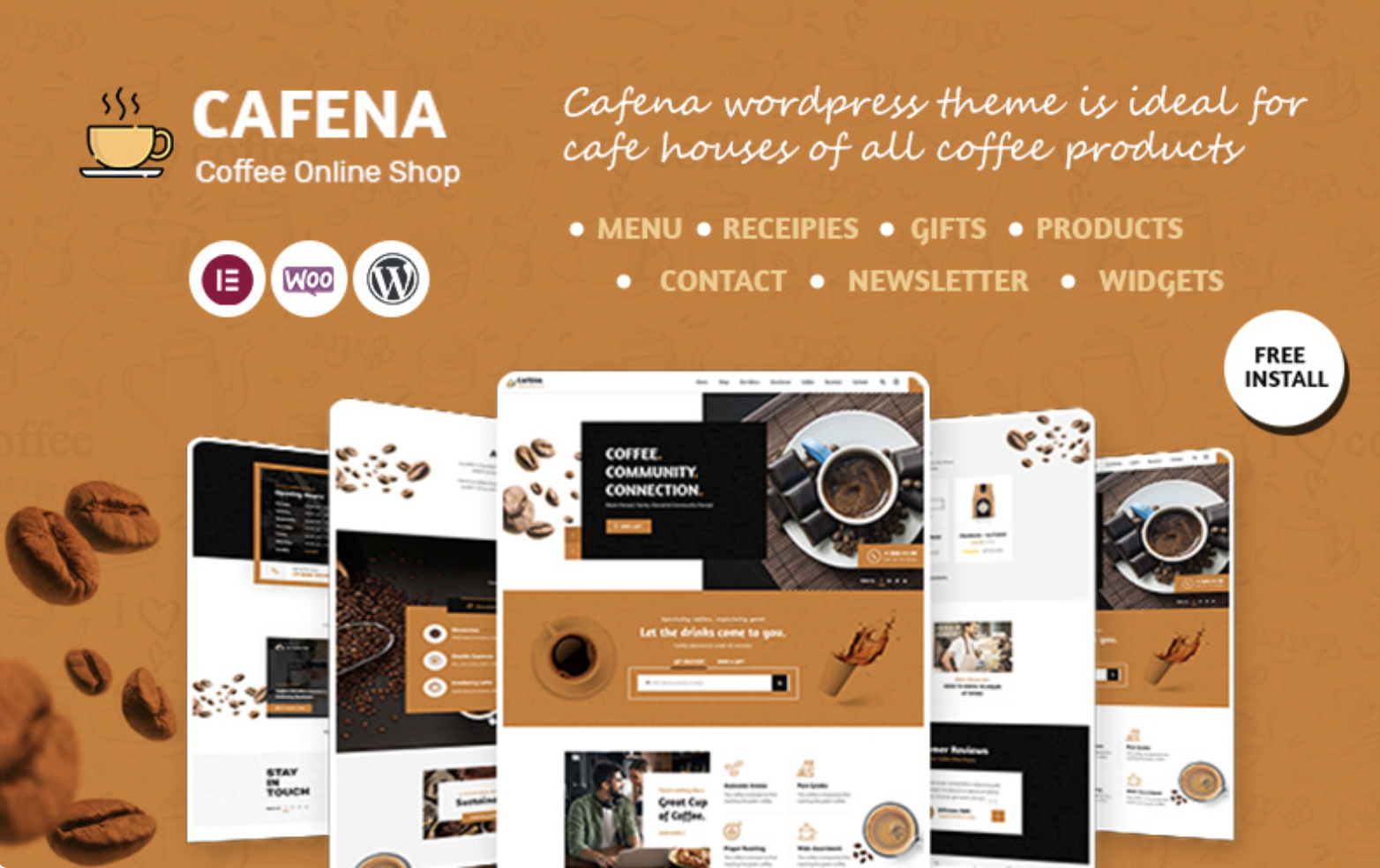 Cafena - Cafe and Online Coffee Shop WordPress Theme