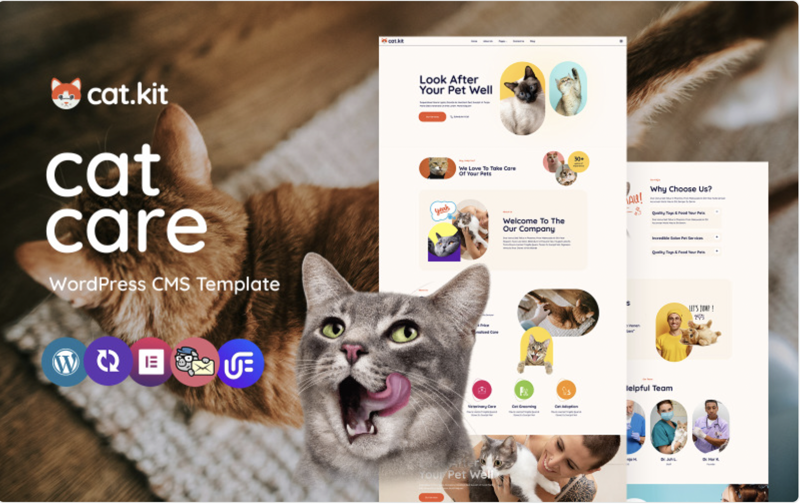 Catkit- Pet Care And Grooming Multipurpose WordPress Elementor Theme WordPress Theme