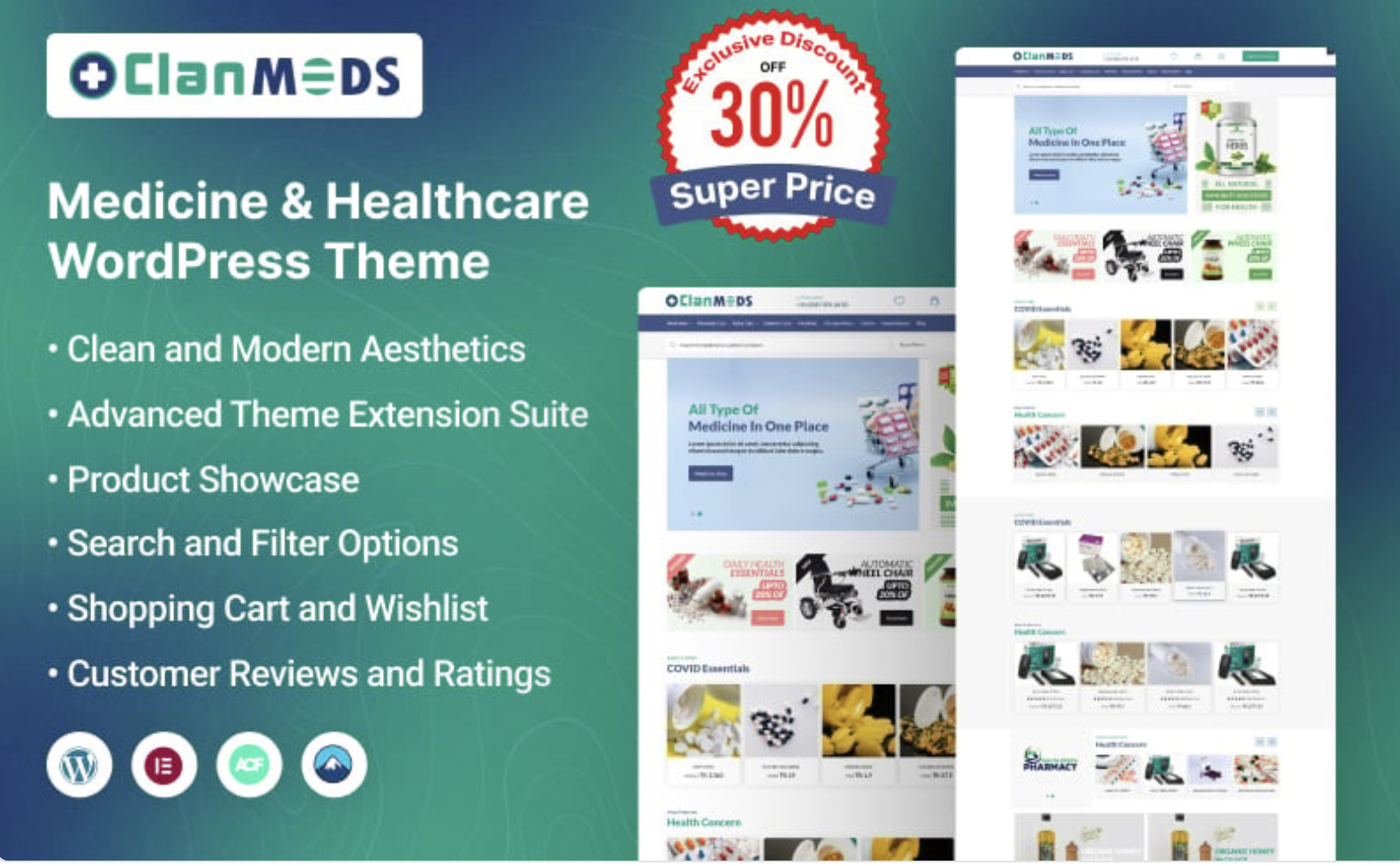 Clanmeds - Medicine & Healthcare WordPress Theme